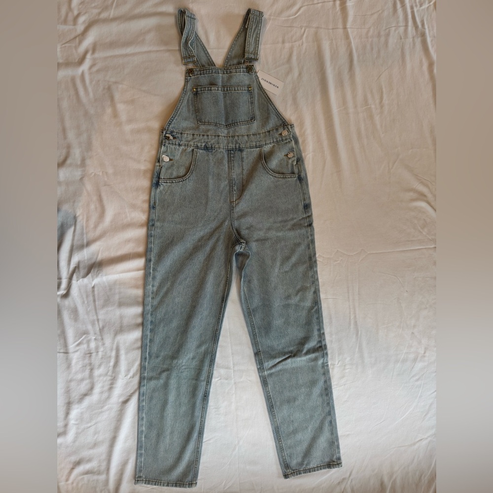 WeWoreWhat Straight Leg Denim Overalls